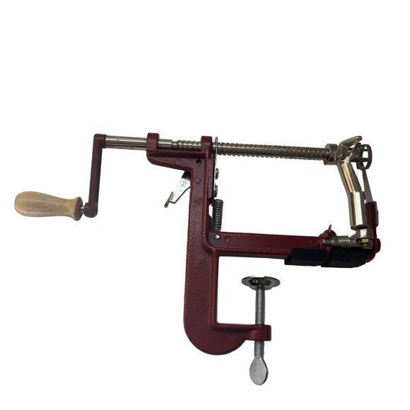VTG Apple Peeler Peel Away PROGRESSIVE Potato Corer Slicer clamp-on Cast Iron - Picture 1 of 10